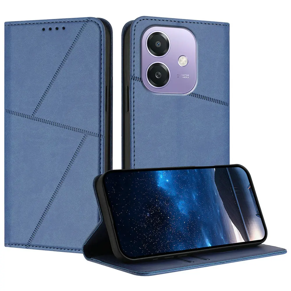 Sleek Magnetic Leather Flip Book Phone Case - Universal Fit