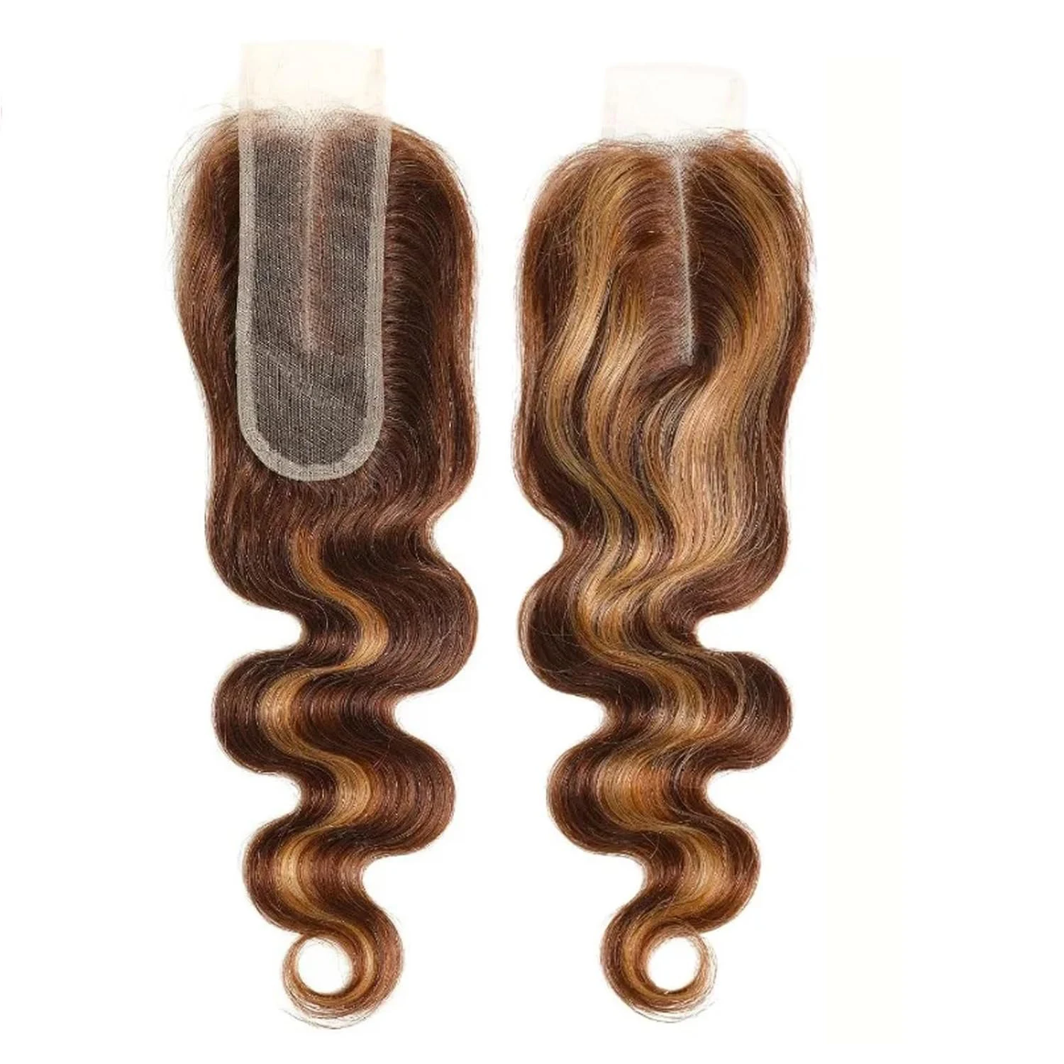 P4/27 Highlight Straight 2x6 Lace Closure Body Wave Transparent Swiss Lace Brazilian Human Hair Pre-Plucked With Baby Hair 5