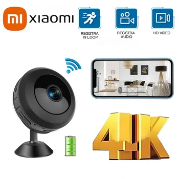 Xiaomi 4K HD Wireless WiFi Camera IP/AP Remote Monitor Home Security Motion Detection Rechargeable HD Night Vision Mini Camera