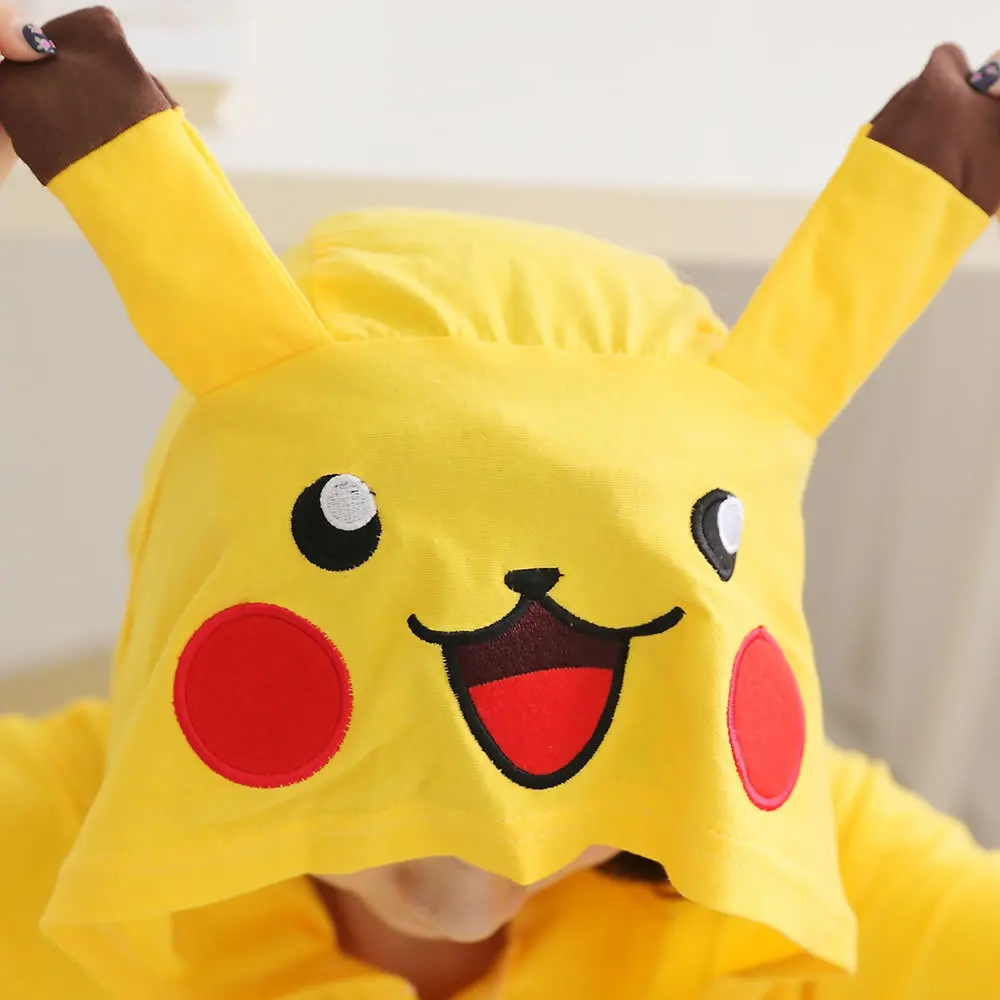Pokemon Pikachu Anime Pijama de flanela de pelúcia para crianças, fantasia  de desenho animado, terno para meninos e meninas, roupas casuais