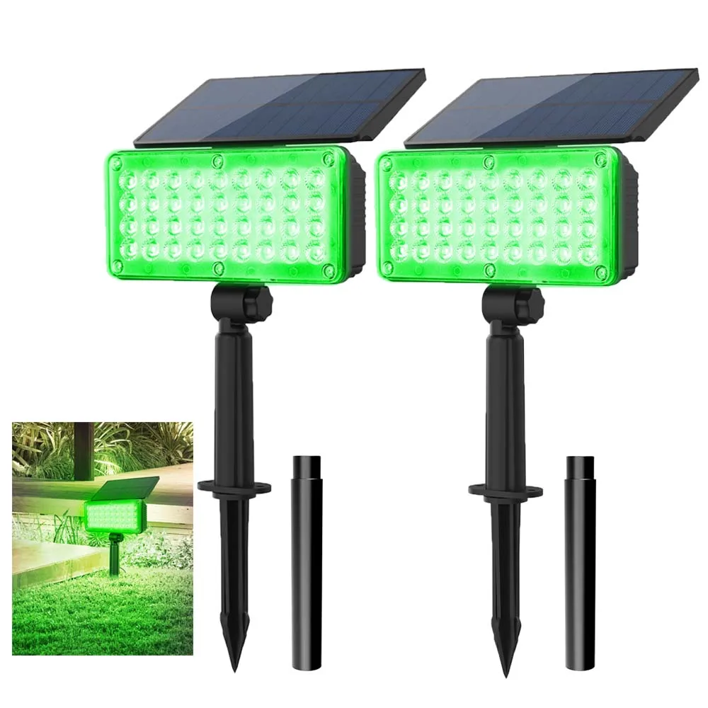 1/2Pc Solar Outdoor Light Led Landscape Decoration Countyard Spotlight Impermeabile Garden Wall Street Tree Lampada Solare Luce Verde