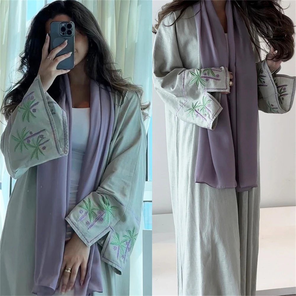 

Autumn Saudi Arabic Muslim Abaya for Women Embroidery Kaftan Dress Ramadan Party Long Dresses Abayas Woman Robe Caftan Vestidos