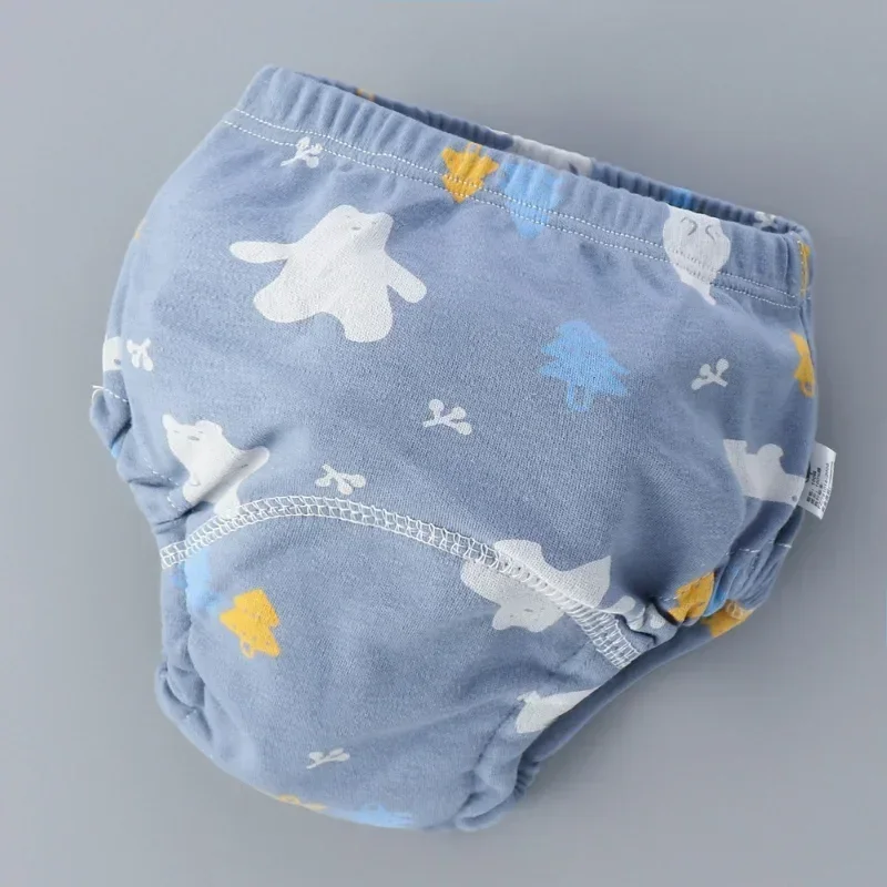 6 Layer Waterproof Reusable Cotton Baby Training Pants Infant Shorts Underwear Cloth Baby Diaper Nappies Panties