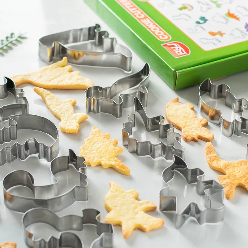 

DIY Baked Ocean Animals Dinosaur Cookie Stainless Steel Cutting Mold For Cake