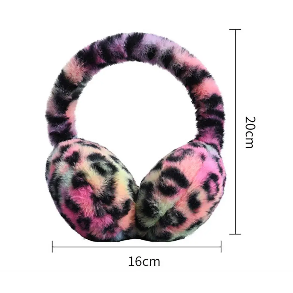 Plush Ear Warmer Winter Soft Ear Cover Outdoor Foldable Earmuffs Women Men Earflap Fashion Leopard Print Ear-Muffs 4 Colors warm earmuffs,fur earmuffs