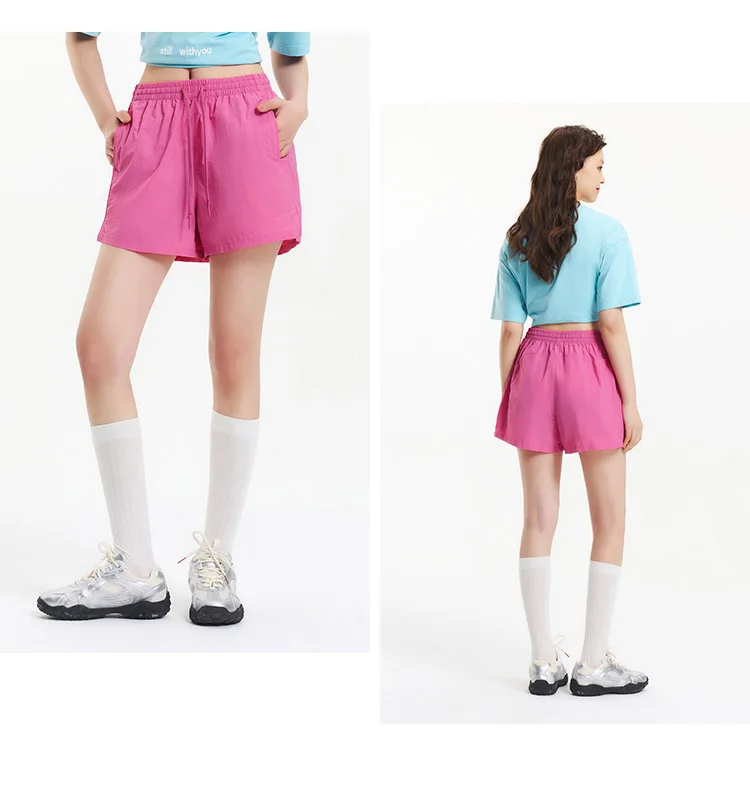 Semir Casual Pants Women Cool Feeling Loose Slimming 2025 New Summer Moisture Wicking Split Hem Textured Shorts Minimalist
