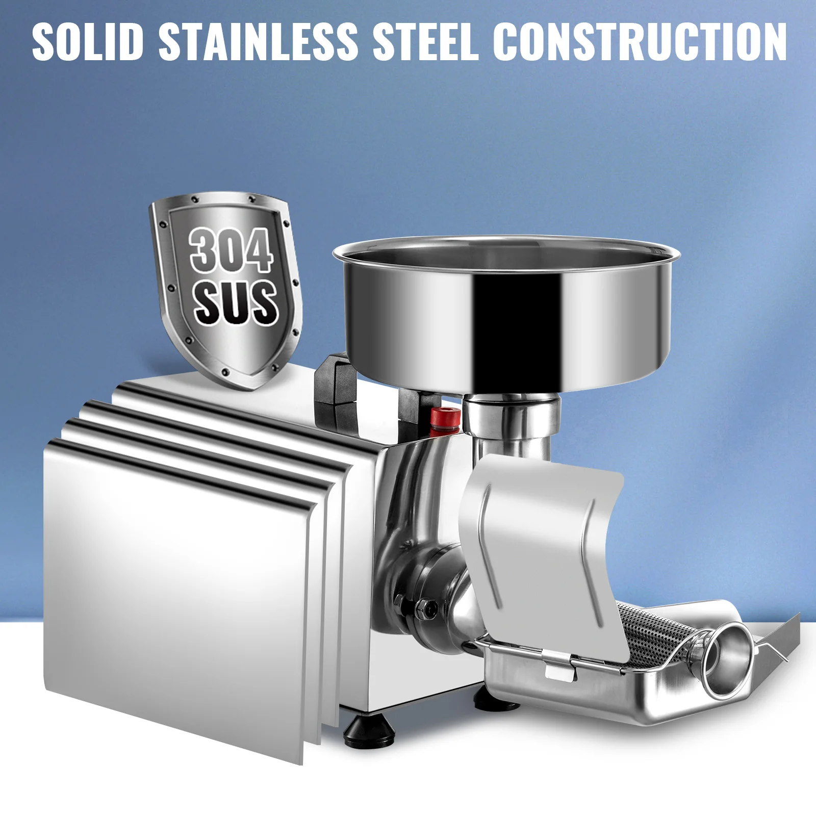 VEVOR Electric Fruit Press Strainer Machine 90-160Kg/h Commercial Food Strainer Sauce Maker Stainless Steel Tomato Milling Tool 4