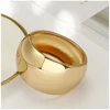 New Arrival Large Size Wide Smooth Alloy Statement Cuff Bracelet Gold Color Hoho Chunky Bangle for Girls Women Fashion Jewelry 5