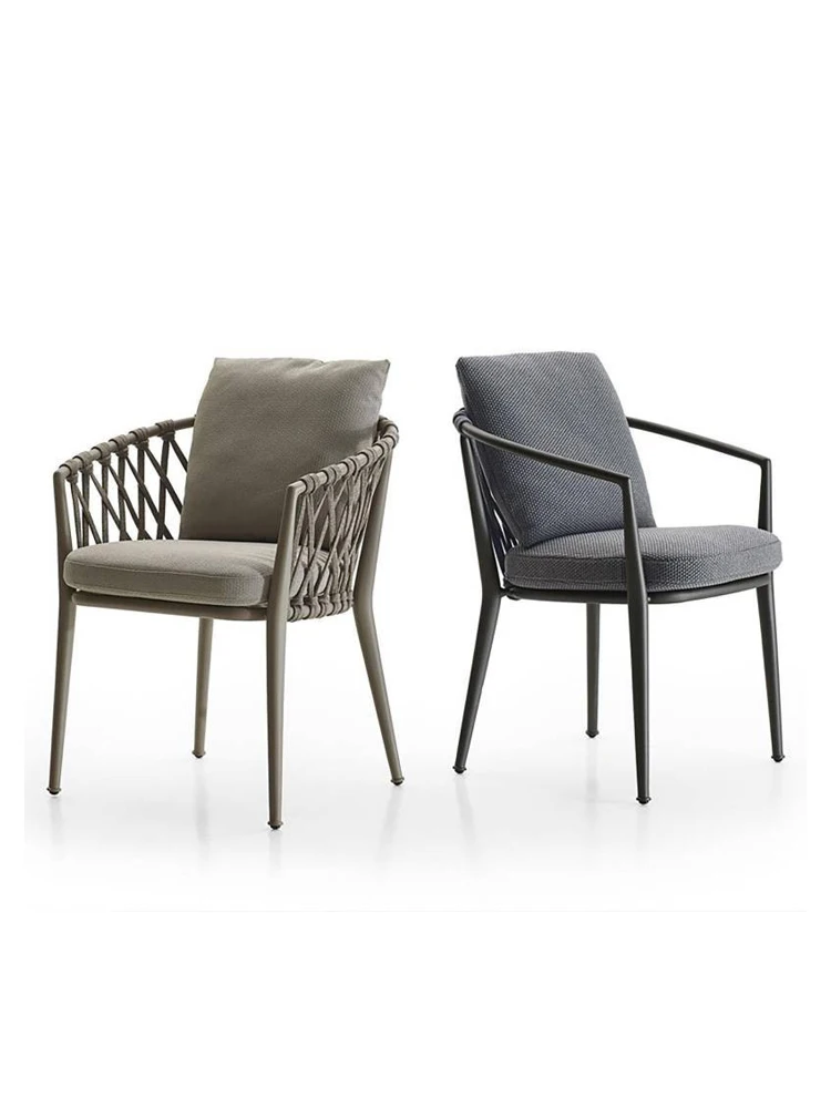 Nordic Outdoor Table And Chair Set Leisure Rattan Waterproof Garden Open-Air Cafe Furniture Set