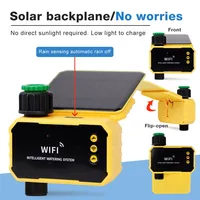 Wi-Fi солнечный таймер орошения Smart Life APP управление автоматический таймер воды для сада двойной зоны с датчиком дождя контроллер крана — изображение 5