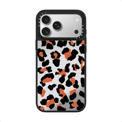 Leopard Print Co - Branded Phone Case - Stylish and Durable - iPhone 15 Plus (Orange)