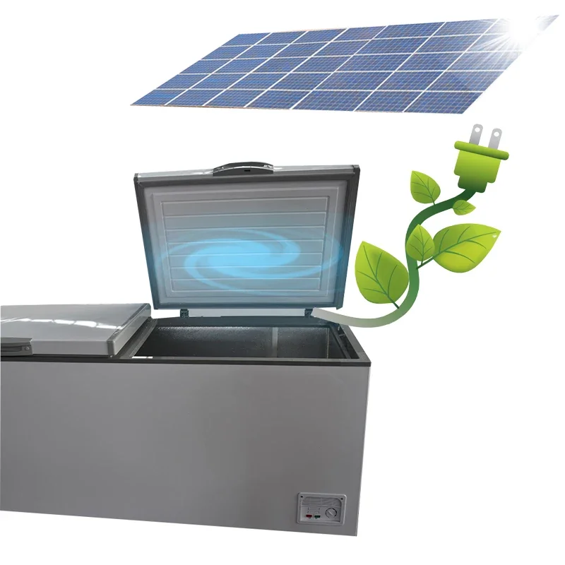 New Design Solar Power Freezing System 550L 12V DC Chest Freezer for Sale