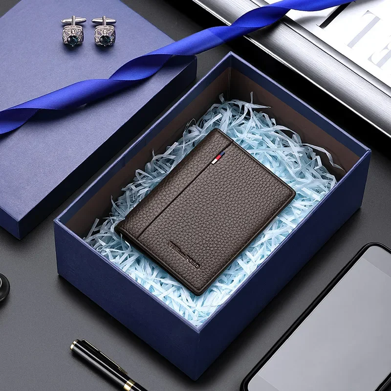Leather Wallet Men's Short Card Holder Coin Purse