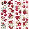 2m/Roll Laser Red Flower PET Washi Tape Pretty Flower Transparent Roll Stickers Decorative Tape For Scrapbooking Journaling 5
