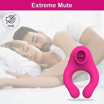 Penis Cock Ring Vibrator Clit Sucker Clitoral Stimulator Delay Ejaculation Dick Enlarger Ring Sex Toys for Women Men Couples 6