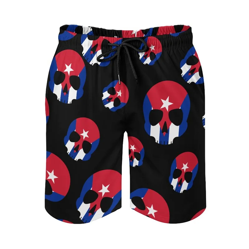 Cuban Flag 3d Print Cuba Swim Trunks Men Drawstring Quick Dry Street Beach Shorts Swimwear Bathing Suits Surf Board Shorts 4