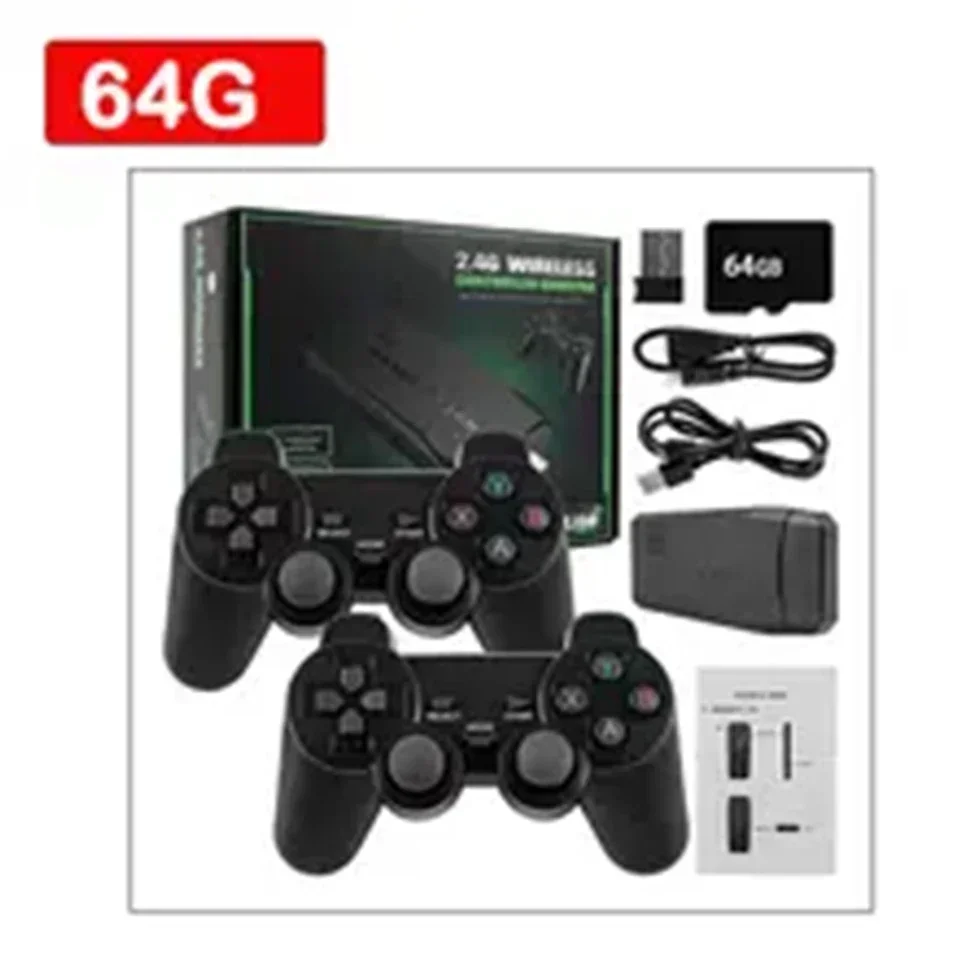 4K 레트로 게임용 2.4G 무선 듀얼 컨트롤러 세트 - 대규모 게임 라이브러리 포함 2팩, 성인 및 청소년을 위한 코오펄 플레이 -  AliExpress