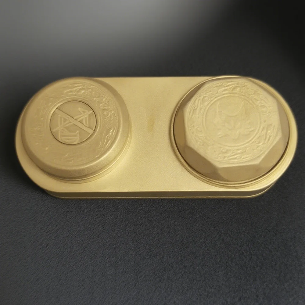 ZDEDCダブルホイールチューニングフォークストームチタンフィジェット