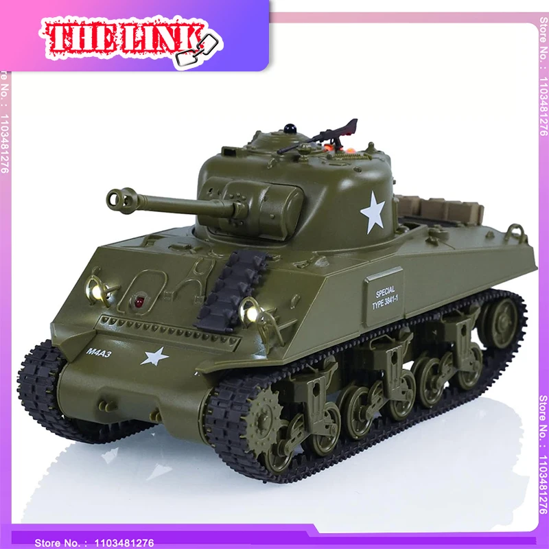 Remote control tank Henglong 1/30 Sherman vs Pershing infrared battle 2.4Ghz RC US model M4A3 M26