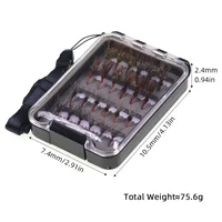 24pcs Fly Fishing Flies Kit with Waterproof Fly Box 4