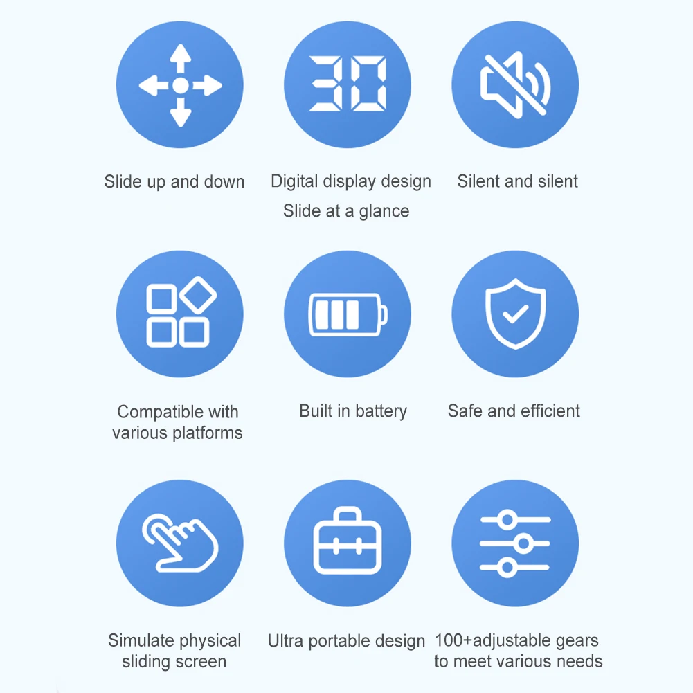 Digital Video Auto Slider Mute Bluetooth-Compatible Simulation Finger Sliding Device for Smart Phone Apps Video Live Streaming