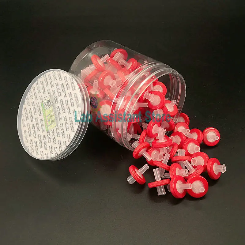 Laboratory Disposable Syringe Filter Nylon Organic Water System PTFE 13/25mm 0.22um 0.45um 100pcs/box