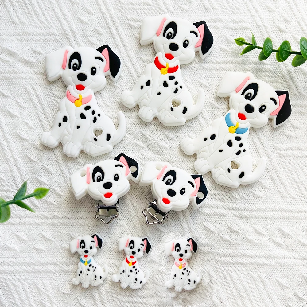 Dog Baby Silicone Beads Clips teething toys baby teething toys silicone teething toys silicone beads silicone teething beads pacifier clips silicone teether Cartoon Animals Teeth Care Pendants DIY Pacifier Chain Accessories Baby Toys 1/3/10Pcs