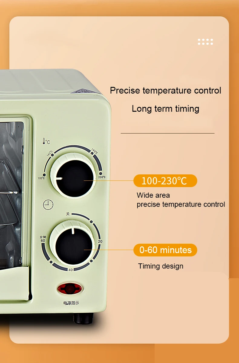 DMWD Electric Baking Oven 12L Kitchen Multifunctional Small Roaster Intelligent Timing Barbecue Bread Pizza Baking Maker 5