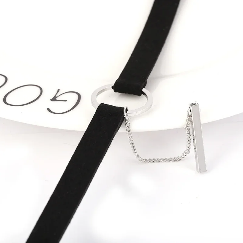 Collana Choker In Velluto Nero A Doppio Strato – Stile Boho, Pelle Scamosciata, Gioiello Trendy Per Donna E Ragazza