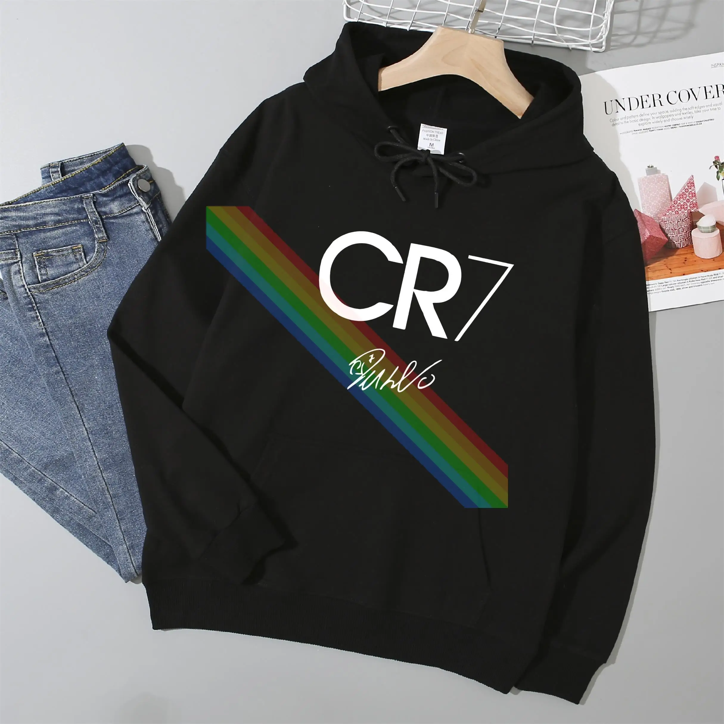 

CR7 Classic Signature Printed Autumn Unisex Limitied Edition Top Hoodie Mens Fashion Clothing Sweatshirt Pullover Asian Size