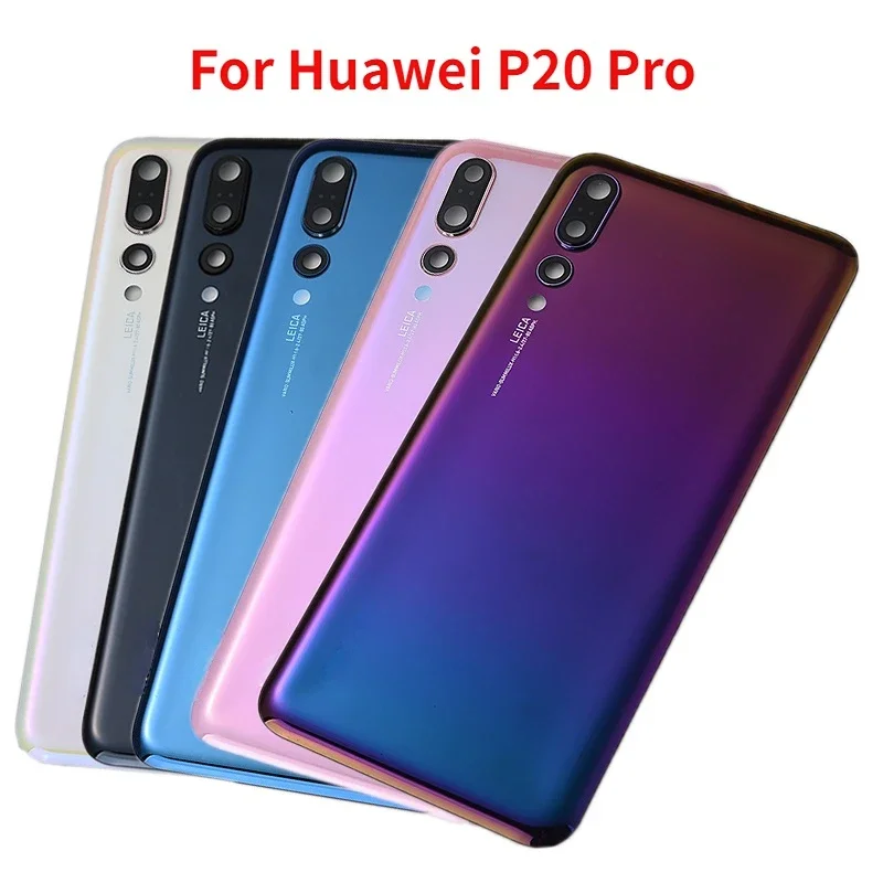 

Новая Оригинальная задняя крышка для Huawei P20 Pro, крышка аккумулятора, задняя панель, 3D стеклянный корпус, сменный чехол для объектива камеры