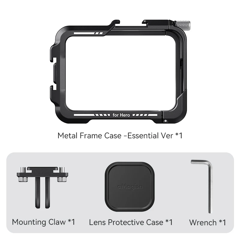 Tilta Jaula Completa Para Cámara Compatible Con GoPro Hero 13/12/11/10/9 Gris Titanio | Jaula Profesional | Construcción De Aluminio | Dos Hilos | Montaje De Zapata Fría | Liberación Rápida | TA T42 FCC TG