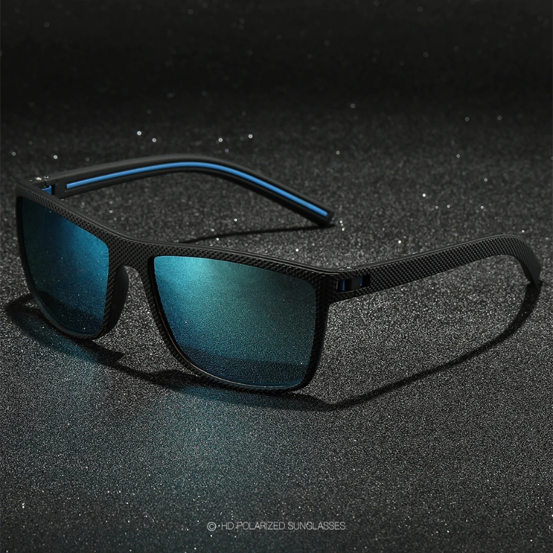 New Outdoor Driving UV Resistant Sunglasses Men's Sports Polarized Sunglasses Fashionable Square Large Frame Riding Sunglasses