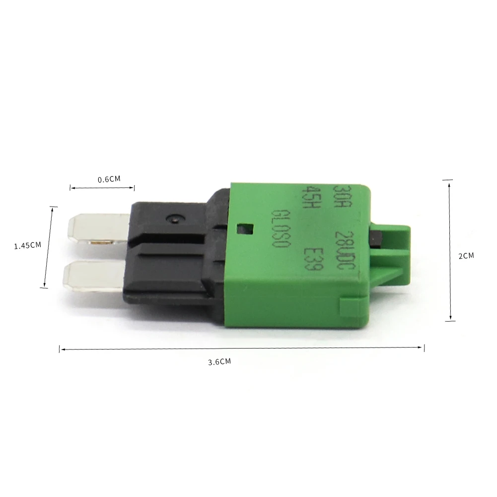 Circuit Breaker Car Fuses Kit Resettable Fuse 1PCS Circuit Breaker Blade Fuse 12V 24V Resettable 5-30A Marine RVs Automatic Reset Thermal Circuit Breaker Car Blade Fuse Box