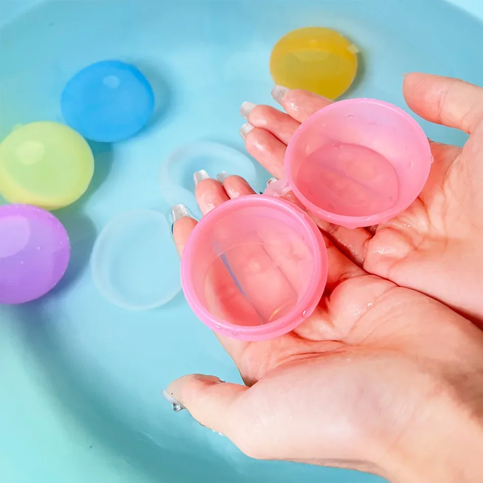 Reusable silicone magnetic water ball, quick water injection for outdoor water fights in summer, with random colors 6