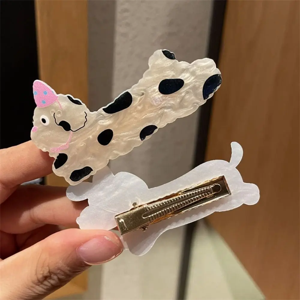 5Pcs Fashion Acrylic Cat Hair Clip Multicolor Simple Puppy Hairpin Y2K Duckbilled Clip Headwear