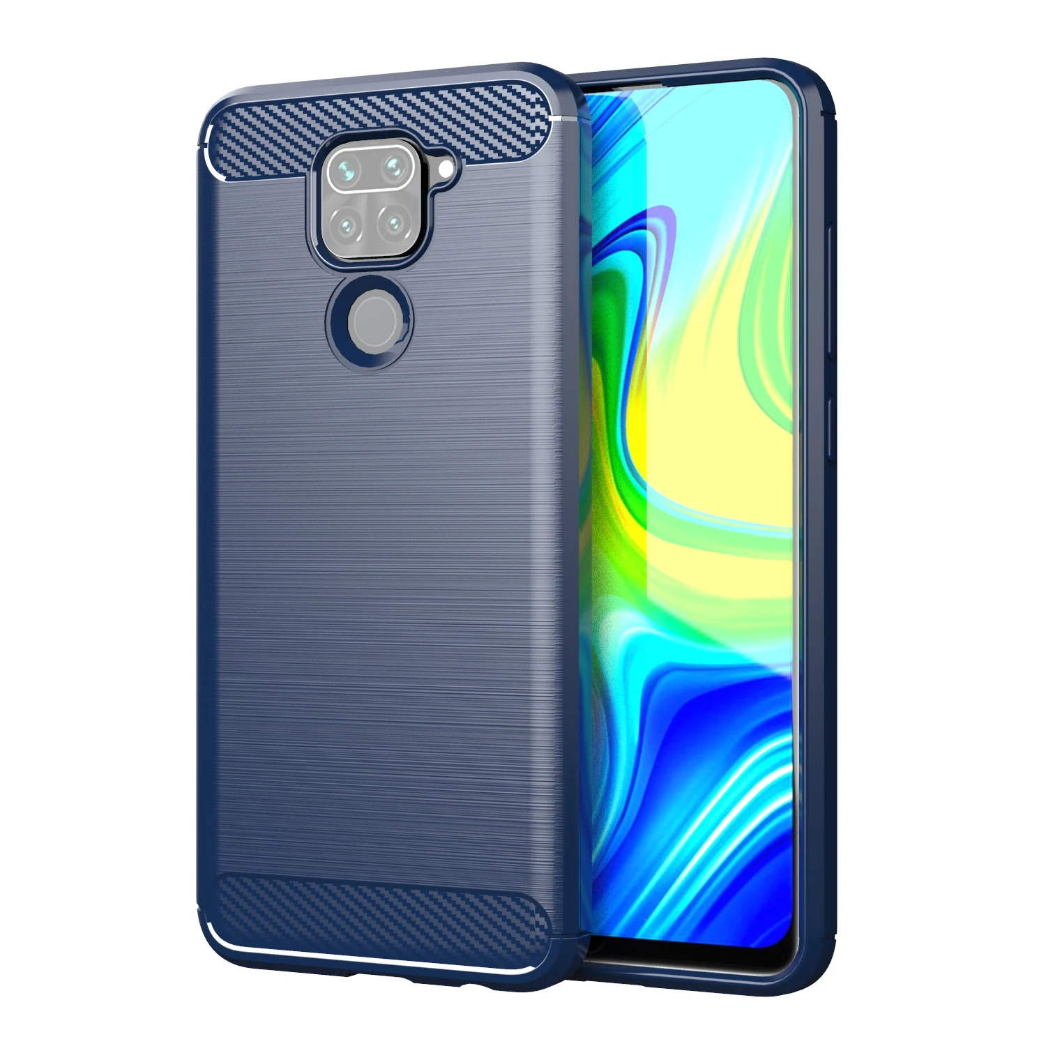 Carbon Fiber Soft Silicone Shockproof Phone Case Cover