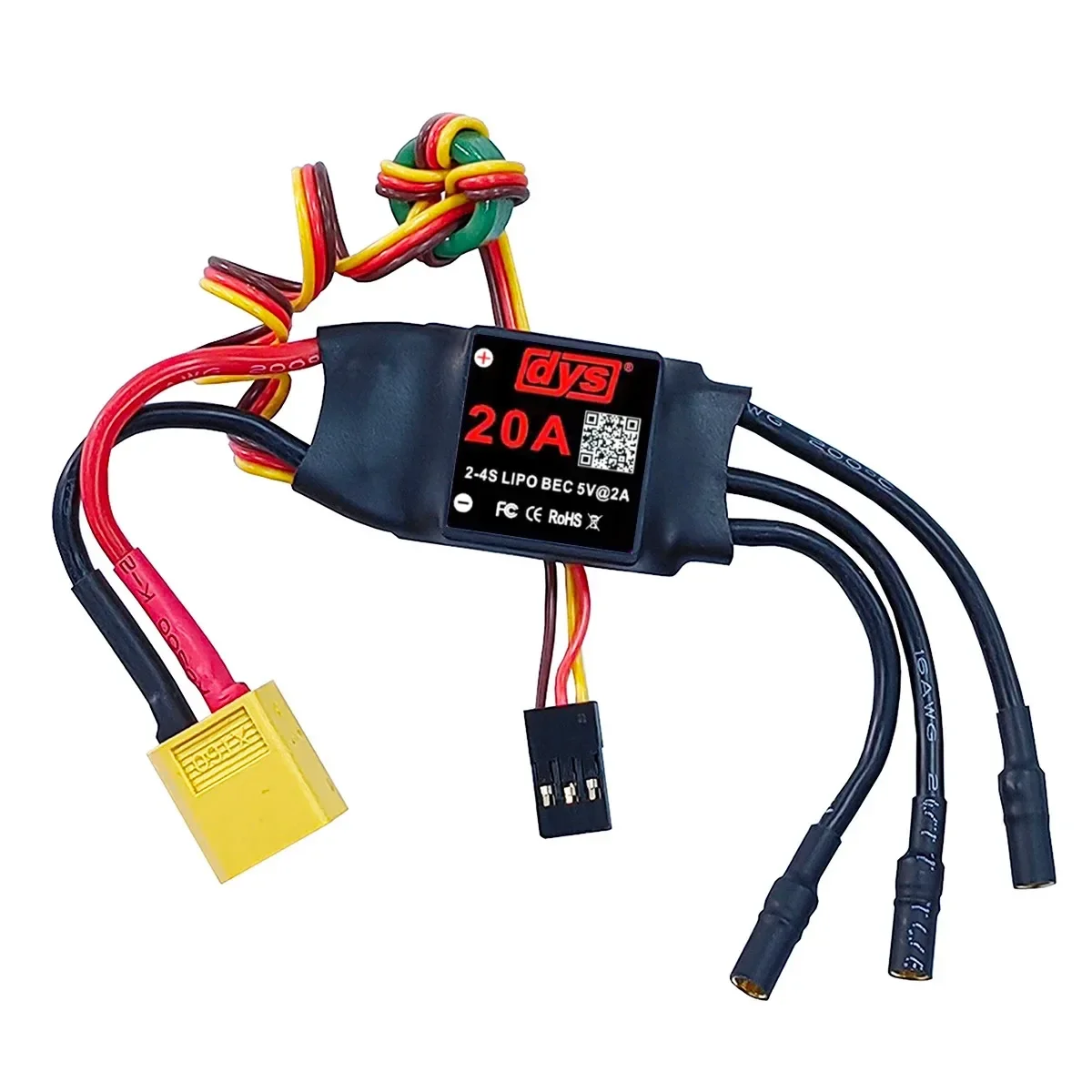 DYS 12A 20A 30A 40A 50A 60A 80A 100A 2-6S Brushless ESC With 5V/6A BEC For RC fixed-wing aircraft helicopter 2