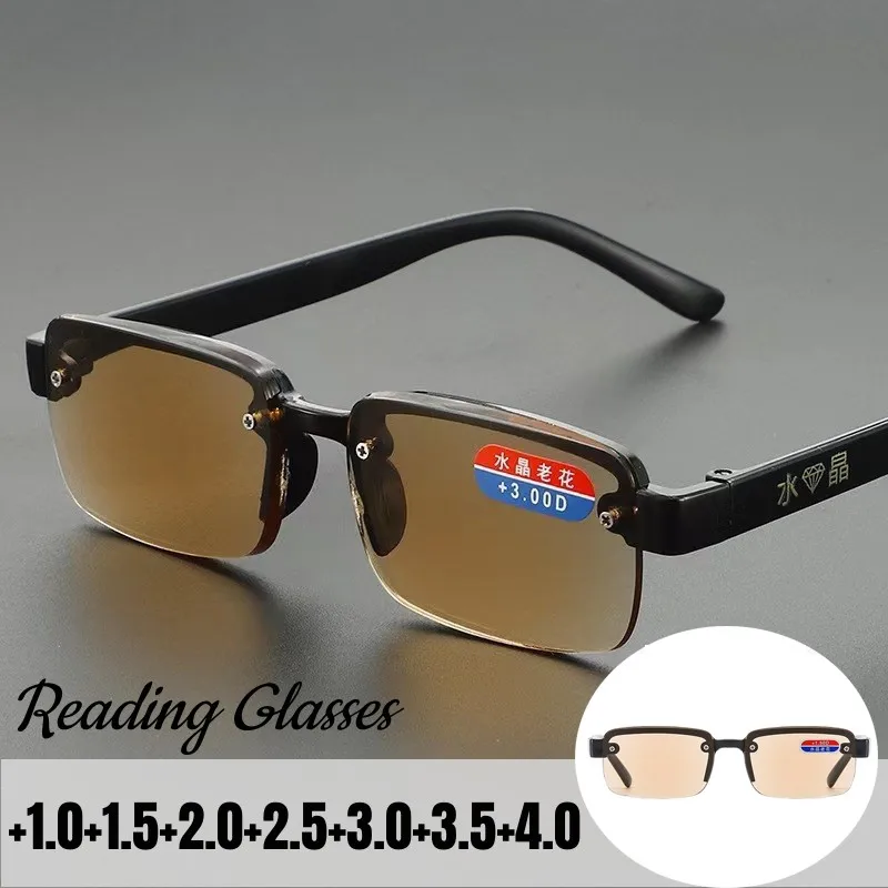 

Men Women HD Lens Reading Glasses Fashion Square Frame Ultralight Eyeglasses Retro Flexible Anti-Fatigue Presbyopia Eyewear
