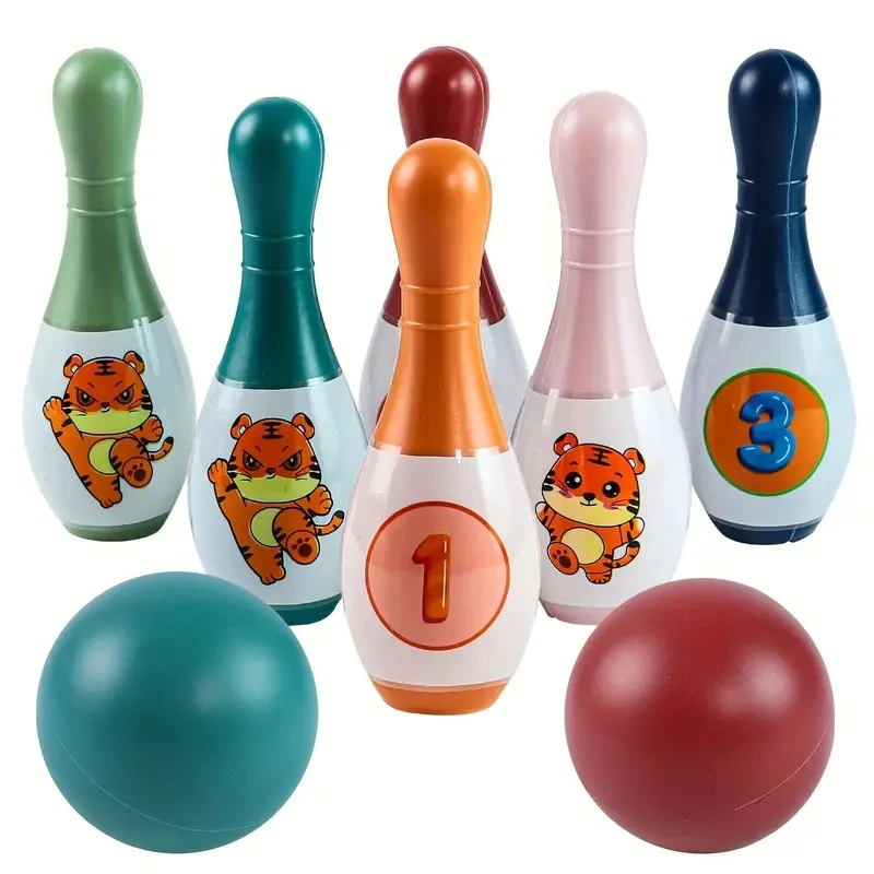 Giocattoli da bowling per bambini, giocattoli sportivi per interni ed esterni, regali di Natale per bambini, regali di Capodanno - immagine 6