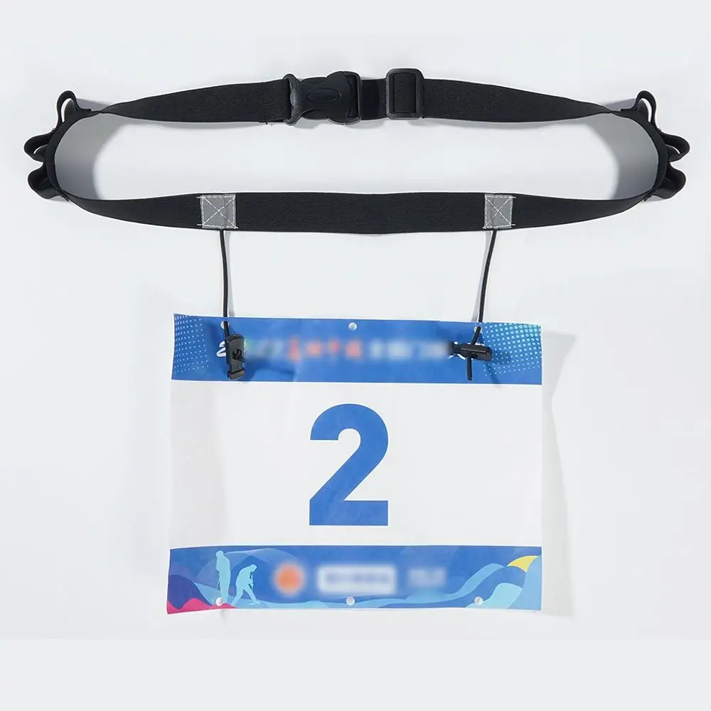 Durable Polyester Running Number Belt Multicolour Adjustable Triathlon Waist Belt Unisex Gel Holder