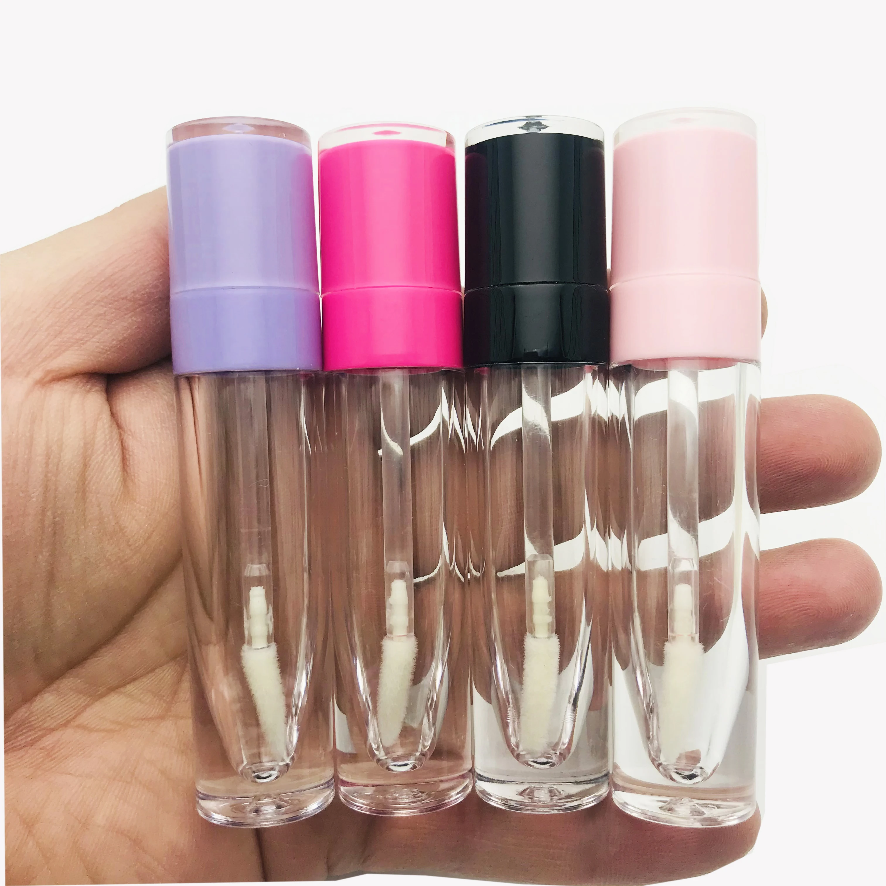 5ml Empty Lip Gloss Tube, DIY Plastic Elegant Liquid Lipstick Containers, 8ml Round Lipgloss Lip Balm Bottle