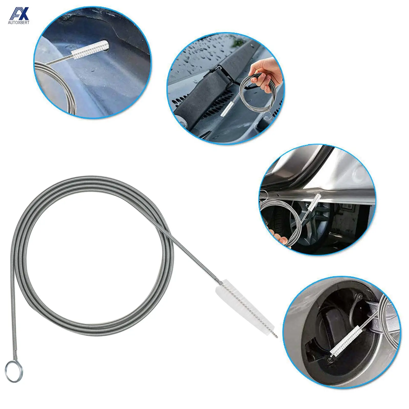 2Stücke Flexible Auto Drain Bagger Schiebedach Reinigung Peeling Bürste  Werkzeug