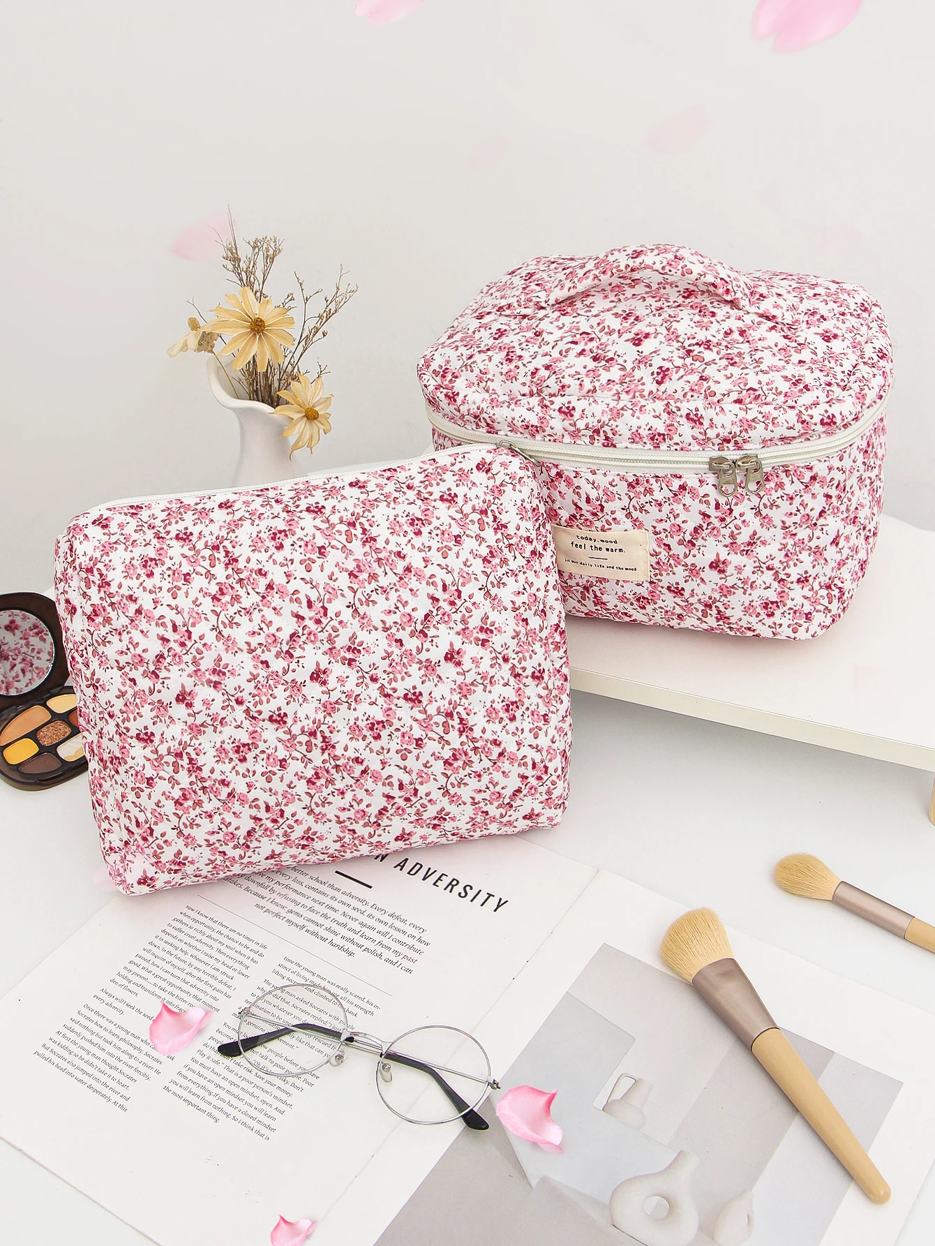 cute travel makeup bags Clear Bag Mini Makeup Bag for Purse Mini Bag Pouch Purse Clear Pouch Small Cosmetic Bag for Purse Cosmetic Pouch Clear Cosmetic Bag Case perfect for women and girls on the go Rownyeon Makeup Bag for Women