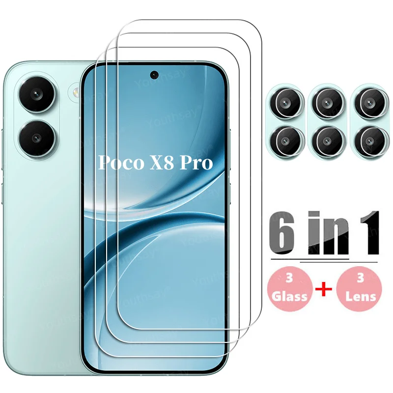 Premium Tempered Glass Screen Protector with HD Clarity and Camera Lens Film