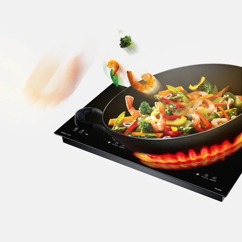 2200W Electric Magnetic Induction Cooker Household Waterproof Panel Boiler Hot Pot Cooking Stove Kitchen Stir-fried Cooktop 220V