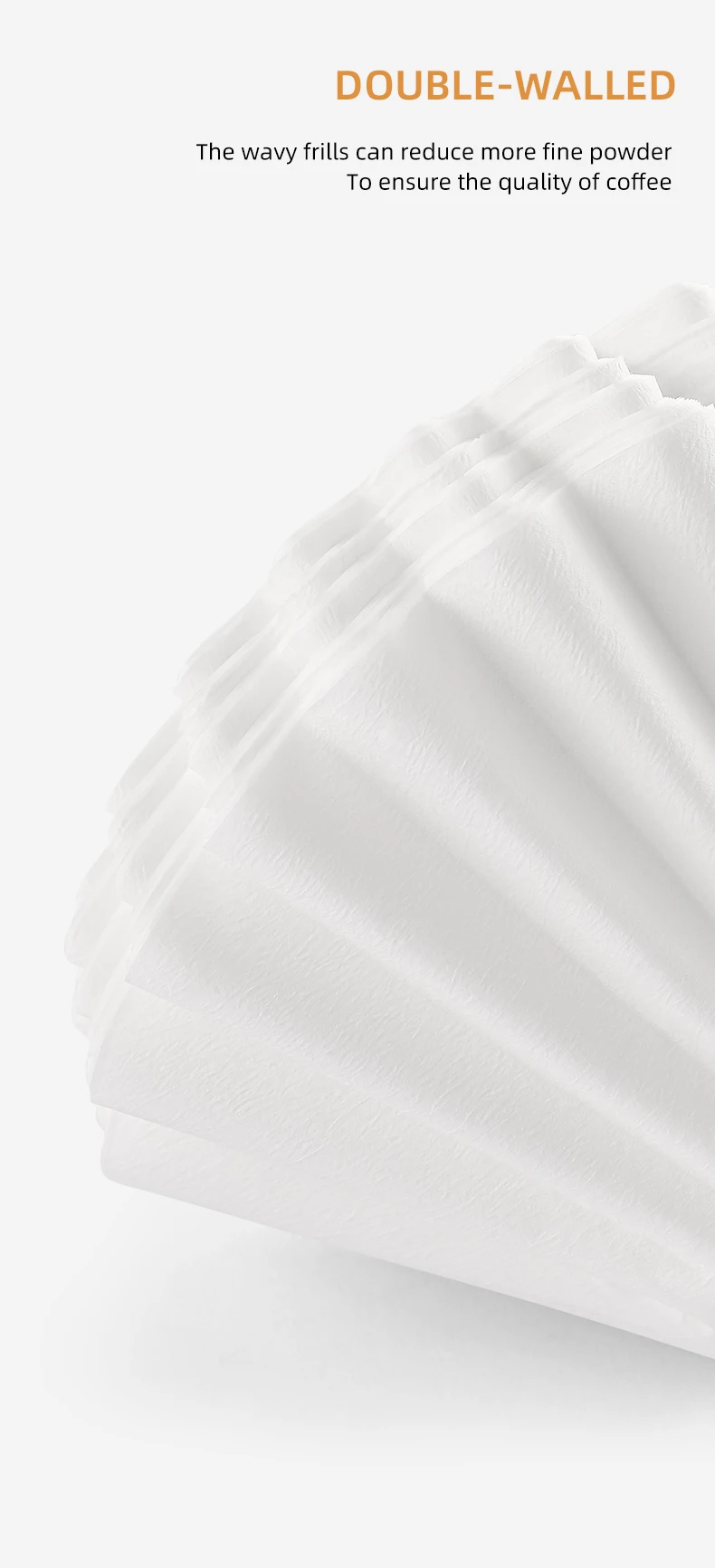MHW-3BOMBER 50 Sheets of Cake Coffee Filter Paper for 1-4 Cups of Espresso Disposable Casual Home Hand Brewed Coffee Accessories Image 7