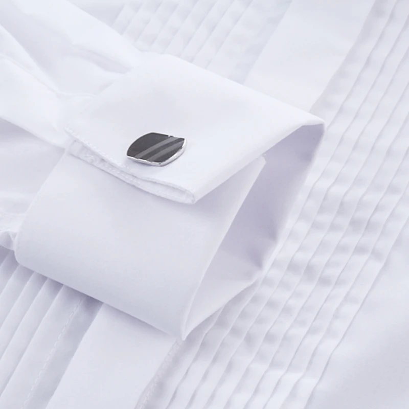 Mens tuxedo shirts Korea slim fit bow tie wedding shirt business French-cuffed shirt dress shirts mens dress shirt