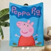 Cartoon P-Peppa Pigs Printed Blanket Picnic Blankets Warm Blanket Soft and Comfortable Blanket Home Travel Birthday Gift 2