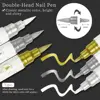 10/12PCS Nail Art Drawing Graffiti Pen Set Gold Silver Pencil Waterproof Painting Liner Oily Brush White Marker Pen Nail Tool 6